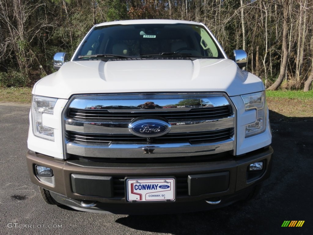 2016 F150 Lariat SuperCrew 4x4 - Oxford White / Medium Light Camel photo #13