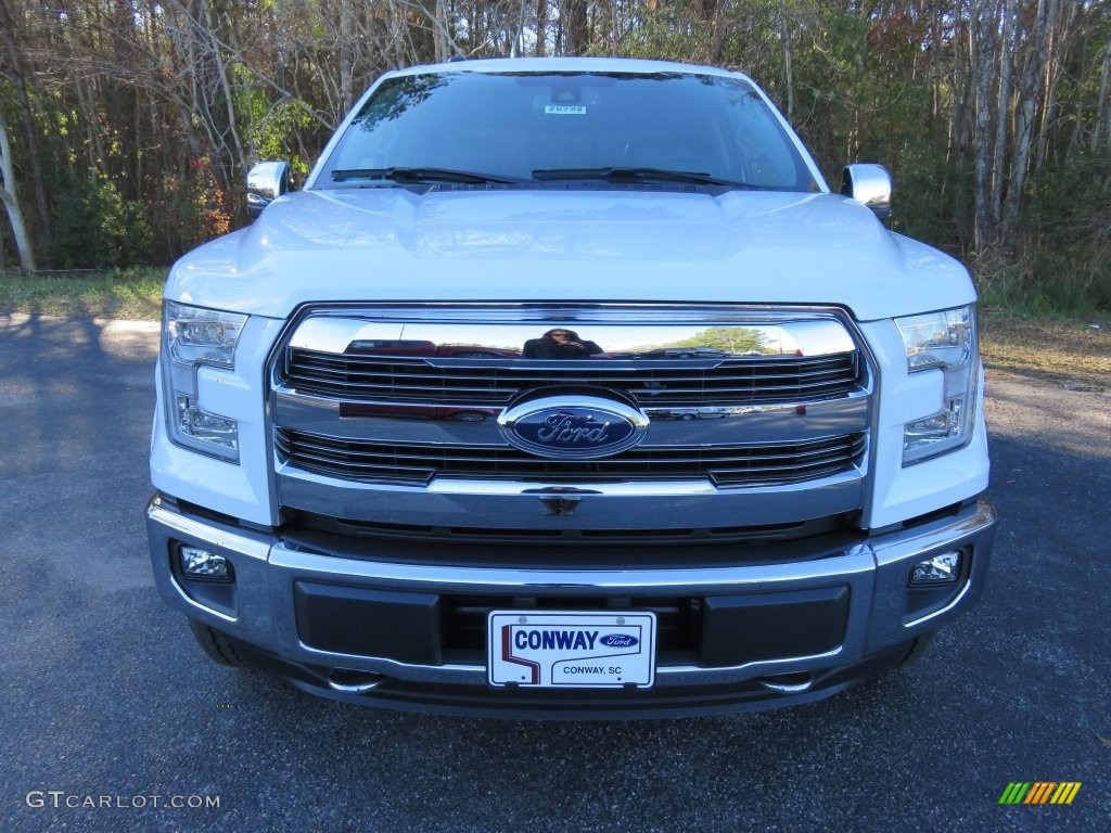 2016 F150 Lariat SuperCrew 4x4 - Oxford White / Black photo #13