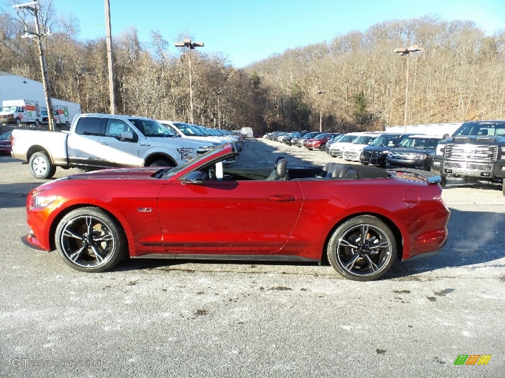 2016 Mustang GT/CS California Special Convertible - Ruby Red Metallic / California Special Ebony Black/Miko Suede photo #6