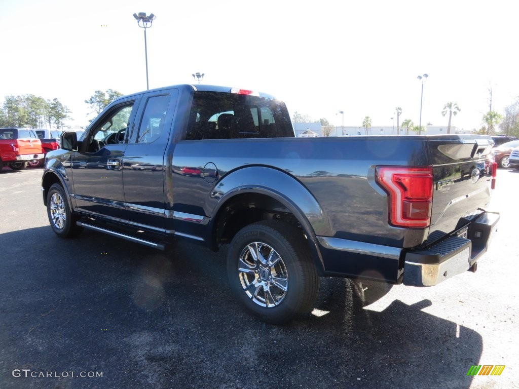 2016 F150 Lariat SuperCab - Blue Jeans / Medium Light Camel photo #7