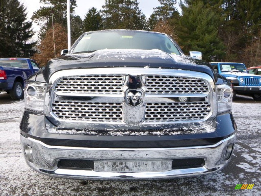 2016 1500 Laramie Crew Cab 4x4 - Maximum Steel Metallic / Black photo #14