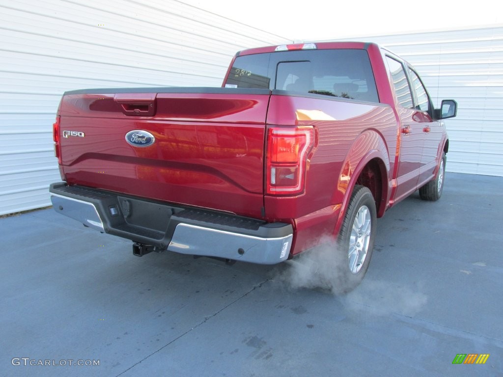 2016 F150 Lariat SuperCrew - Ruby Red / Medium Light Camel photo #4