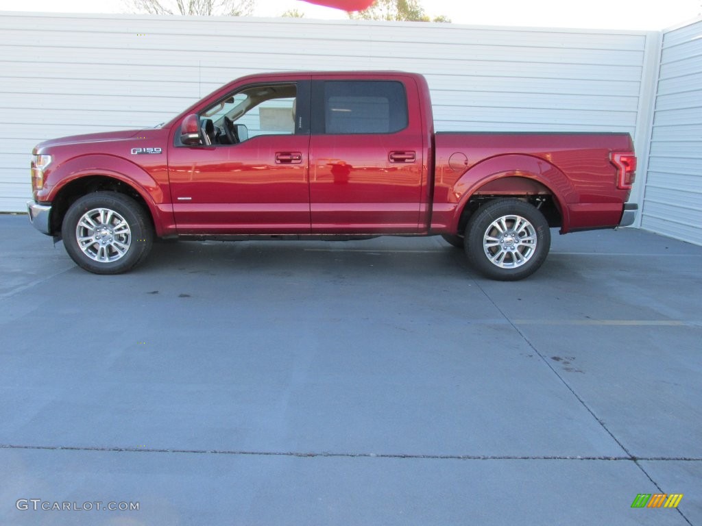 2016 F150 Lariat SuperCrew - Ruby Red / Medium Light Camel photo #6