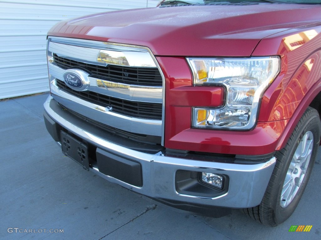 2016 F150 Lariat SuperCrew - Ruby Red / Medium Light Camel photo #10