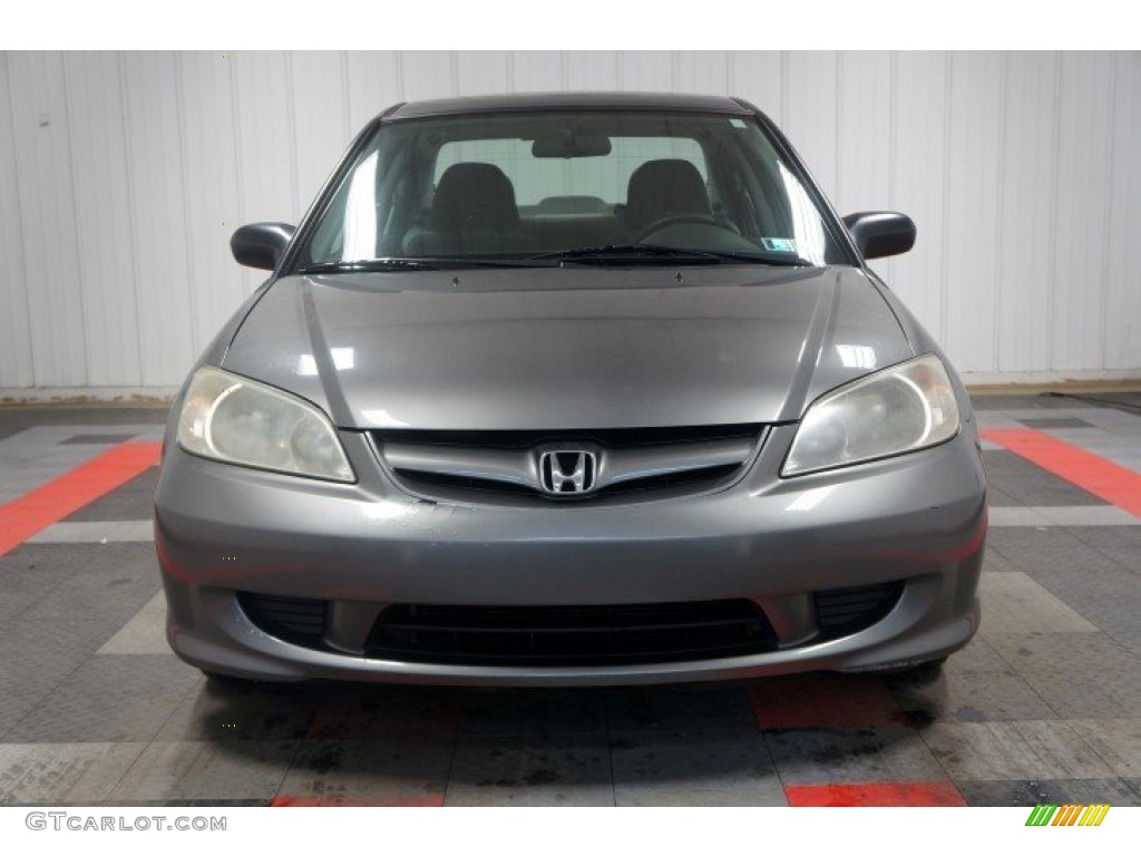 2004 Civic LX Sedan - Magnesium Metallic / Gray photo #4