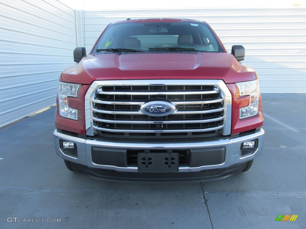 2016 F150 XLT SuperCrew - Ruby Red / Medium Earth Gray photo #8