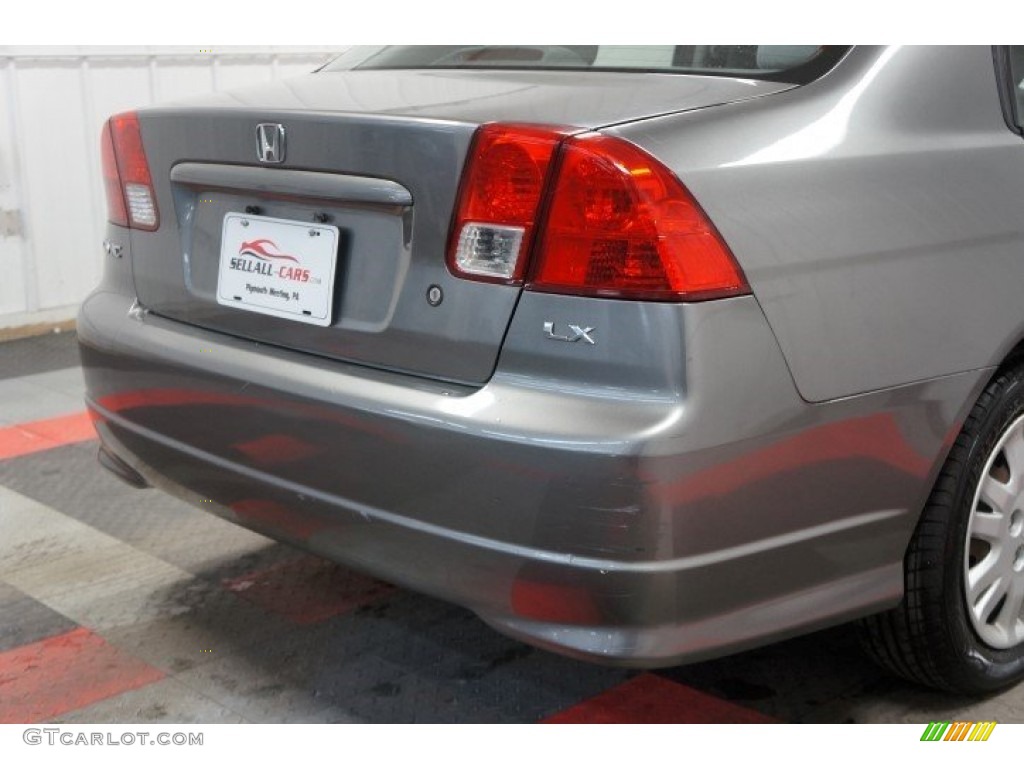 2004 Civic LX Sedan - Magnesium Metallic / Gray photo #64