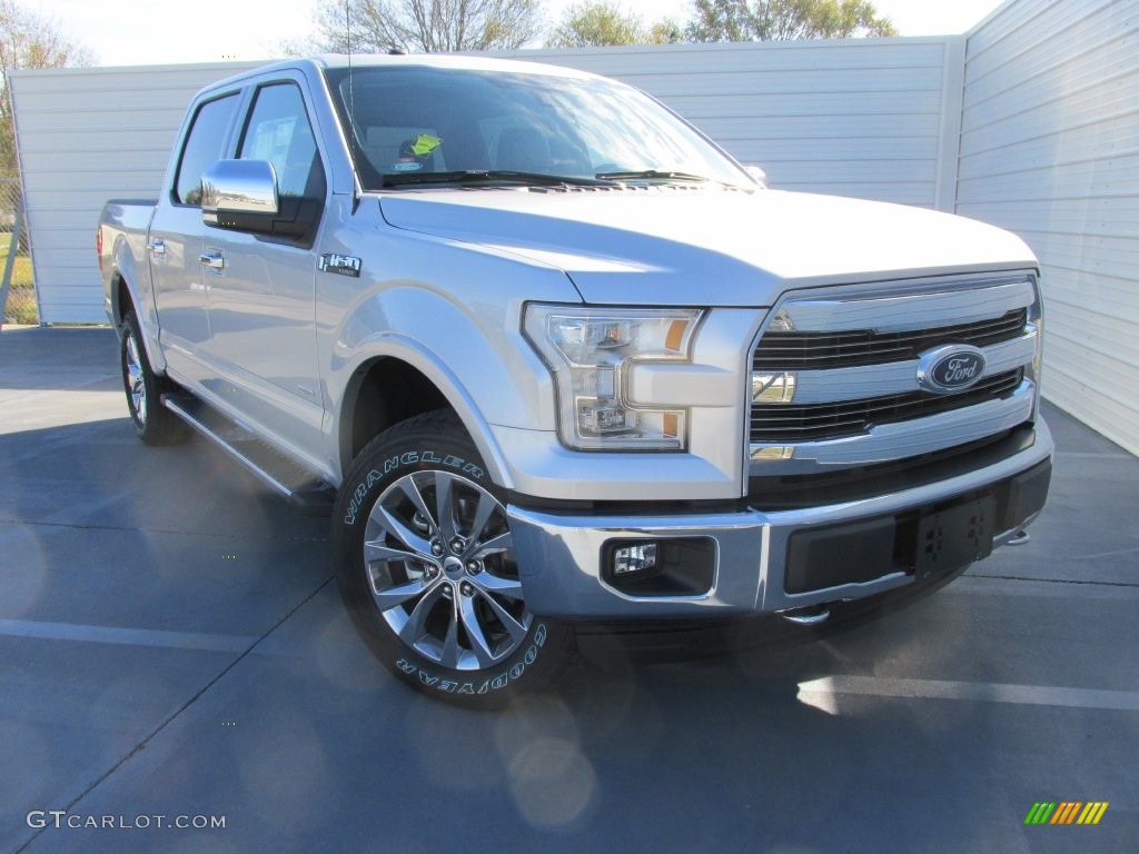 2016 F150 Lariat SuperCrew 4x4 - Ingot Silver / Black photo #2