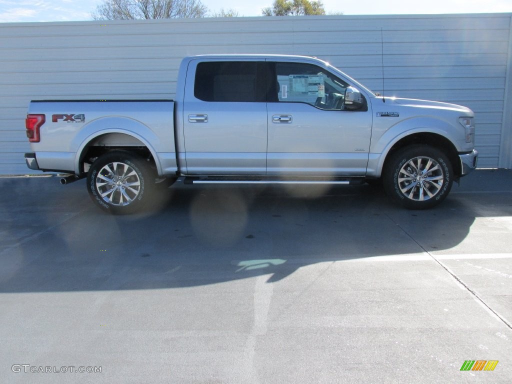 2016 F150 Lariat SuperCrew 4x4 - Ingot Silver / Black photo #3