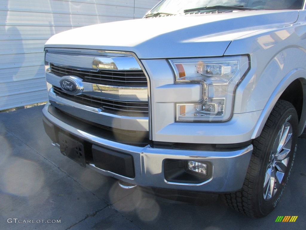 2016 F150 Lariat SuperCrew 4x4 - Ingot Silver / Black photo #10