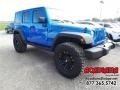 2016 Hydro Blue Pearl Jeep Wrangler Unlimited Sport 4x4  photo #4