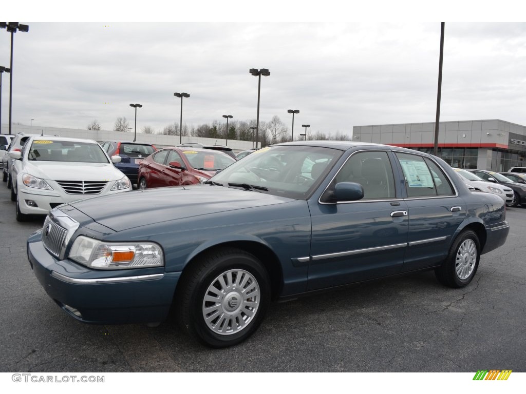 2007 Grand Marquis LS - Light Ice Blue Metallic / Light Camel photo #7