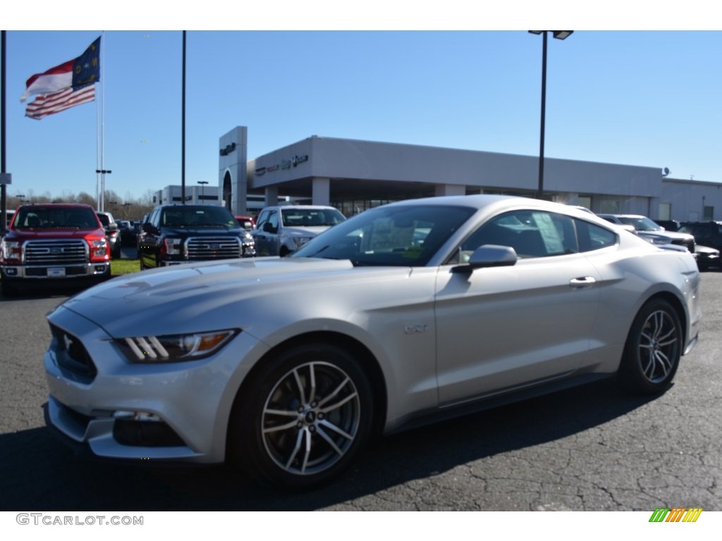 2016 Mustang GT Premium Coupe - Ingot Silver Metallic / Ebony photo #3