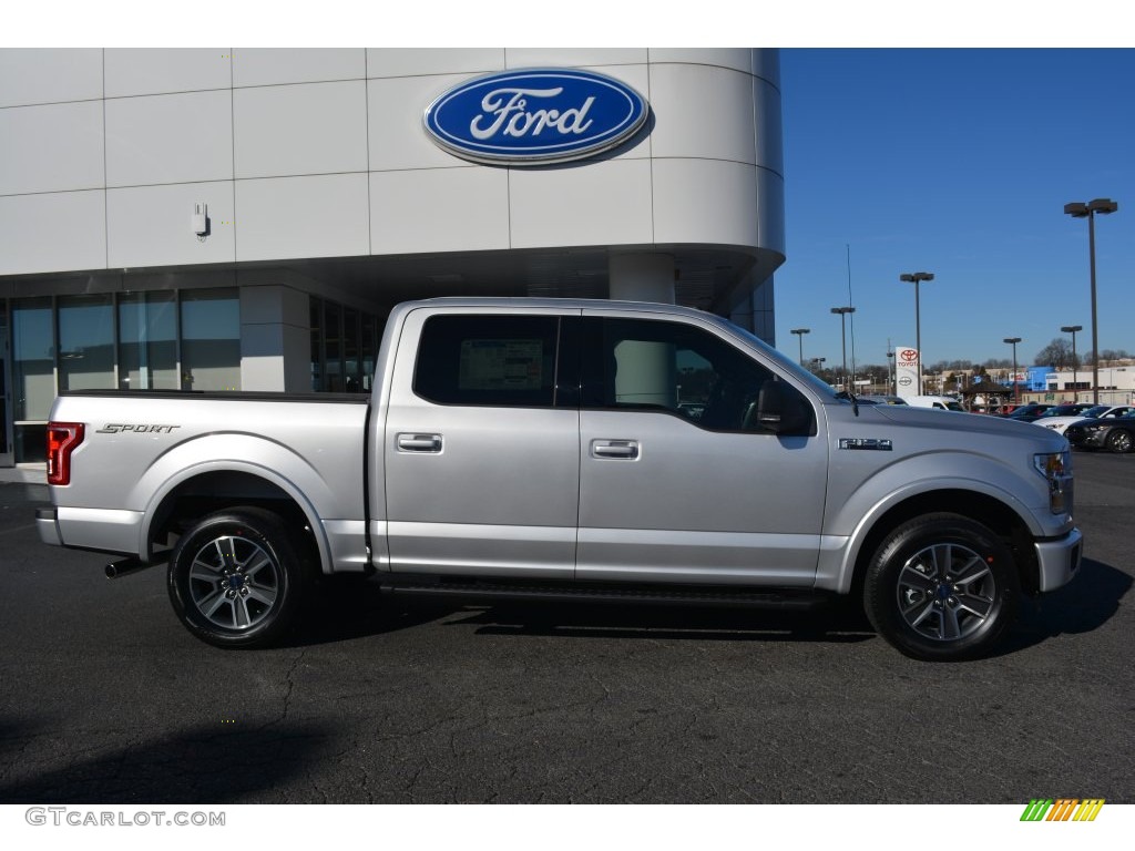 Ingot Silver 2016 Ford F150 XLT SuperCrew Exterior Photo #110033700