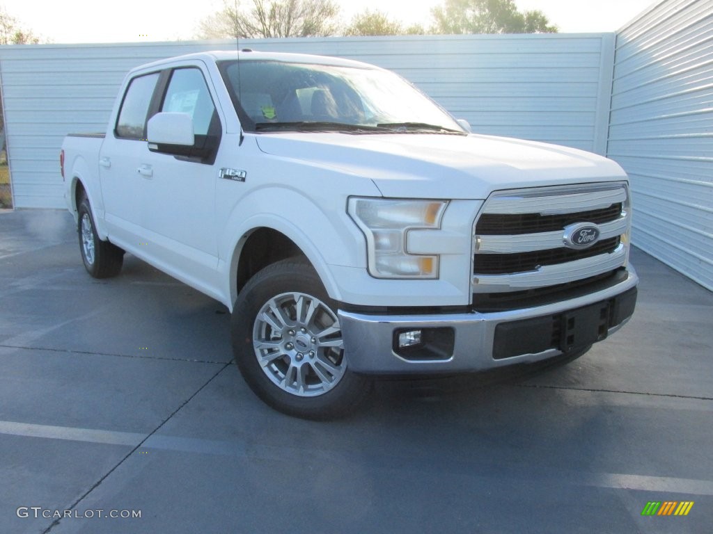 2016 F150 Lariat SuperCrew - White Platinum / Black photo #2