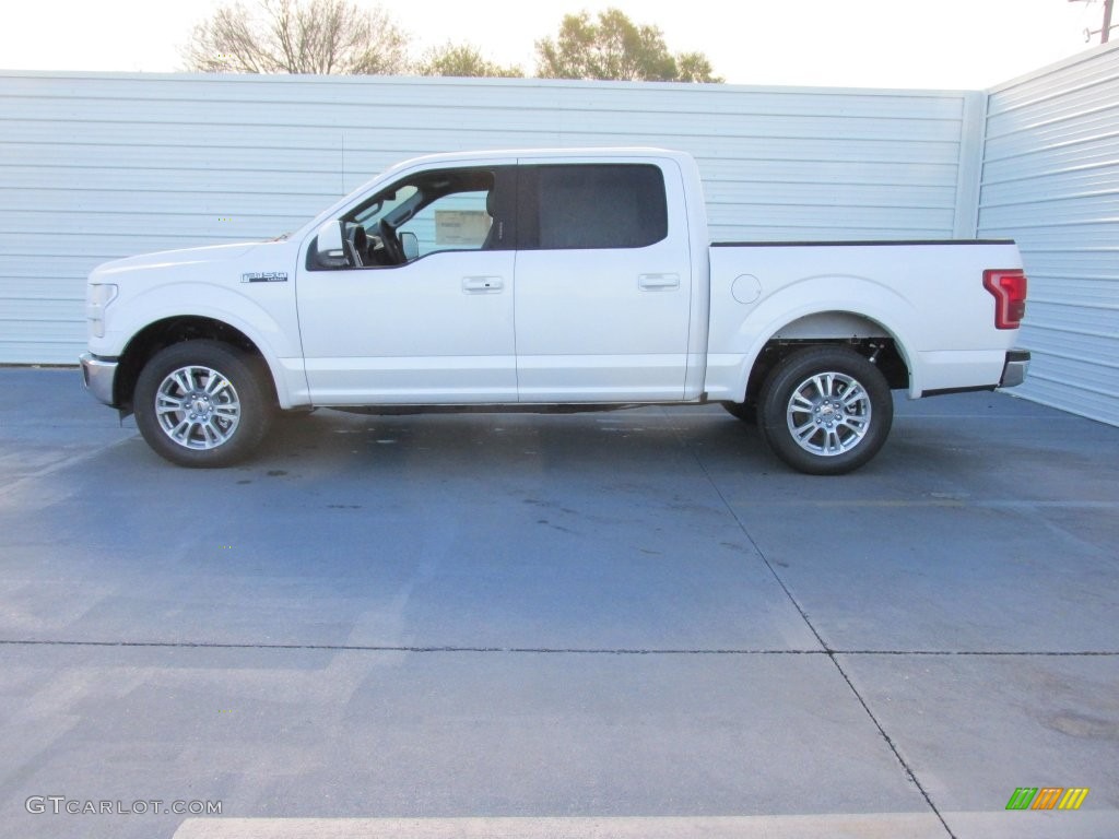 2016 F150 Lariat SuperCrew - White Platinum / Black photo #6