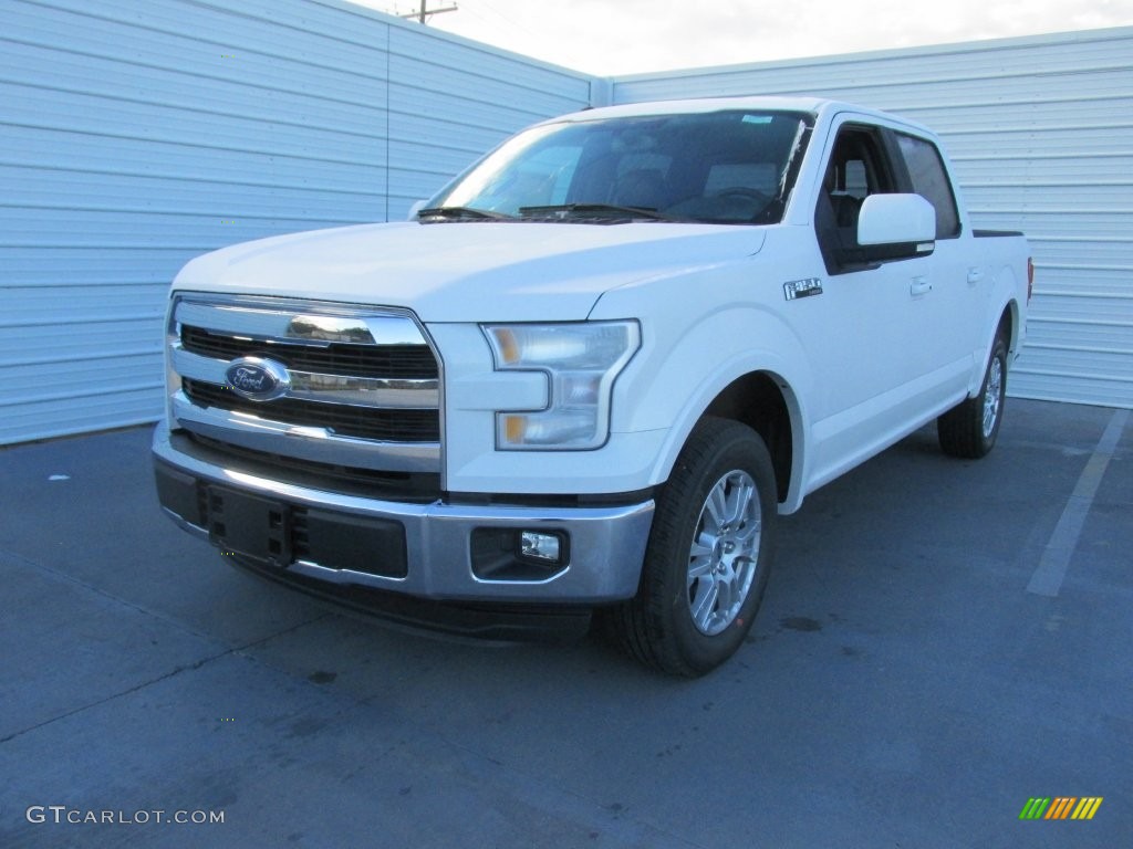 2016 F150 Lariat SuperCrew - White Platinum / Black photo #7