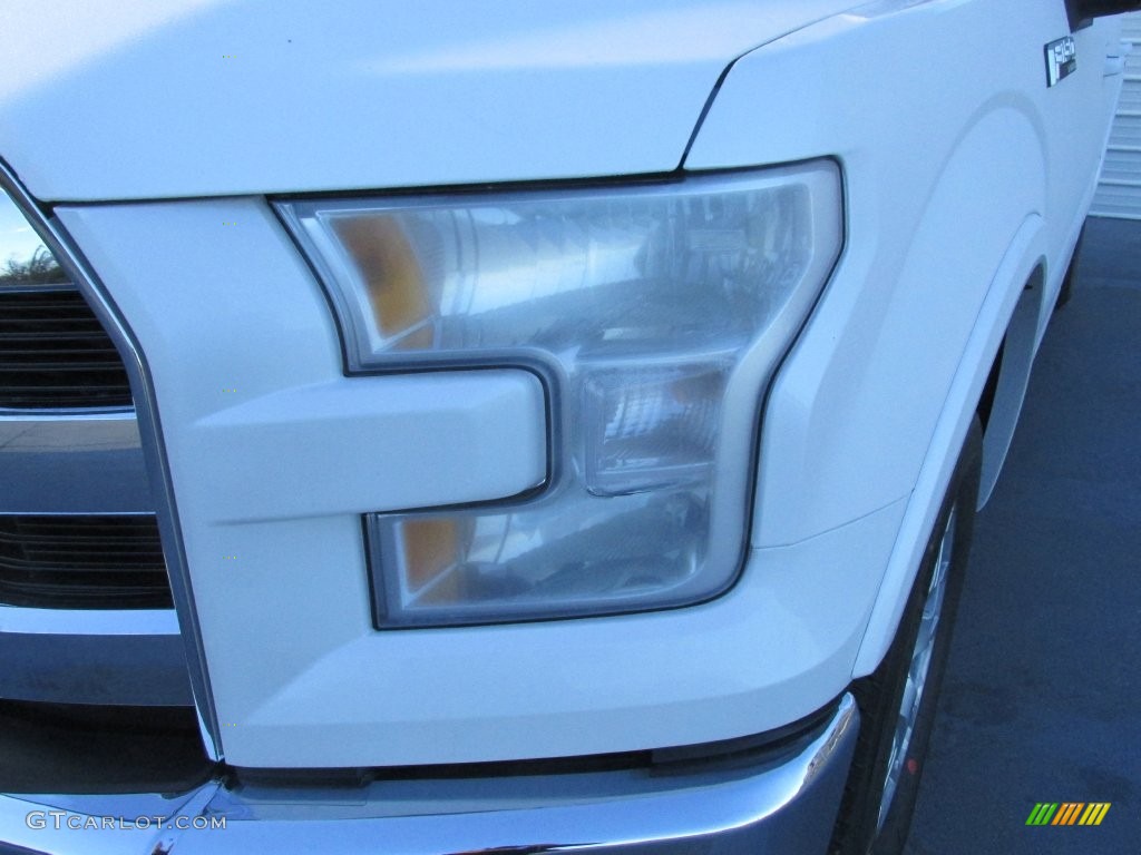2016 F150 Lariat SuperCrew - White Platinum / Black photo #9