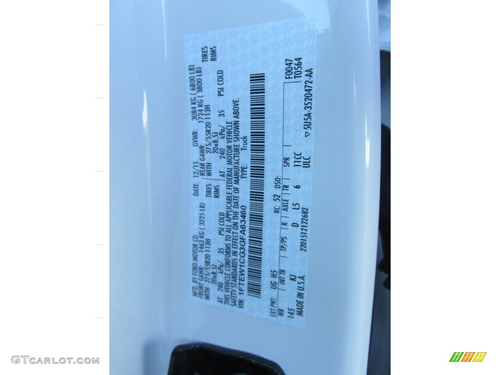 2016 F150 King Ranch SuperCrew - White Platinum / King Ranch Java photo #34