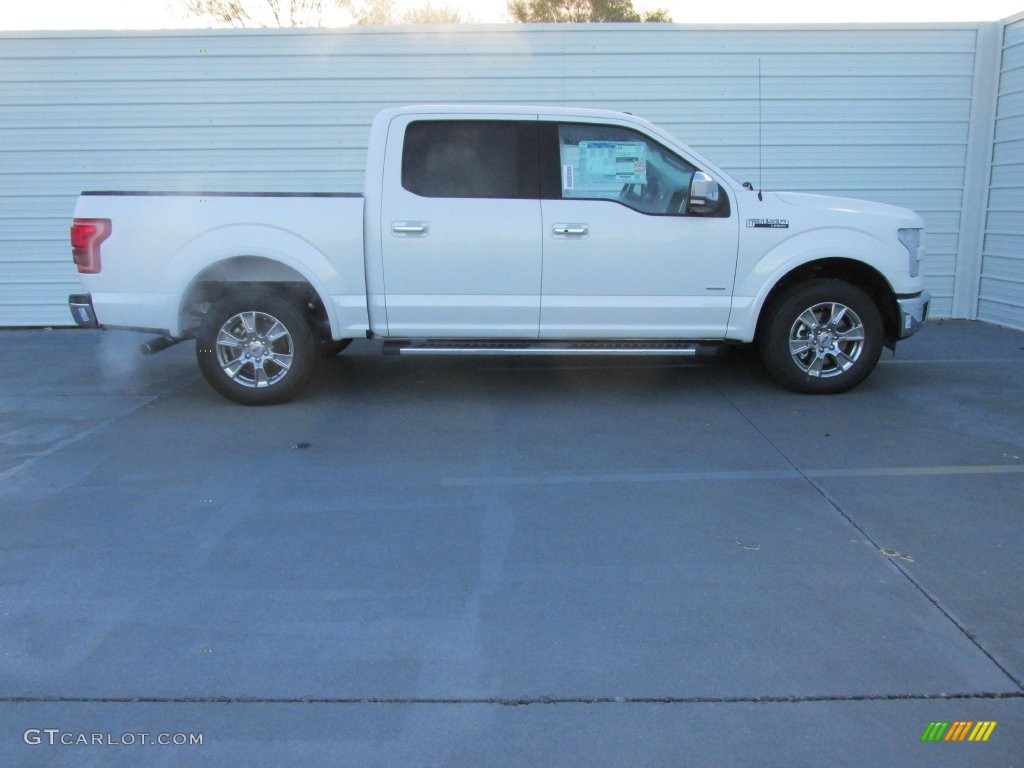 2016 F150 Lariat SuperCrew - White Platinum / Black photo #3