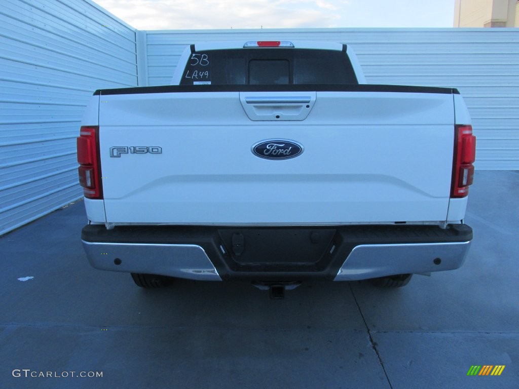 2016 F150 Lariat SuperCrew - White Platinum / Black photo #5