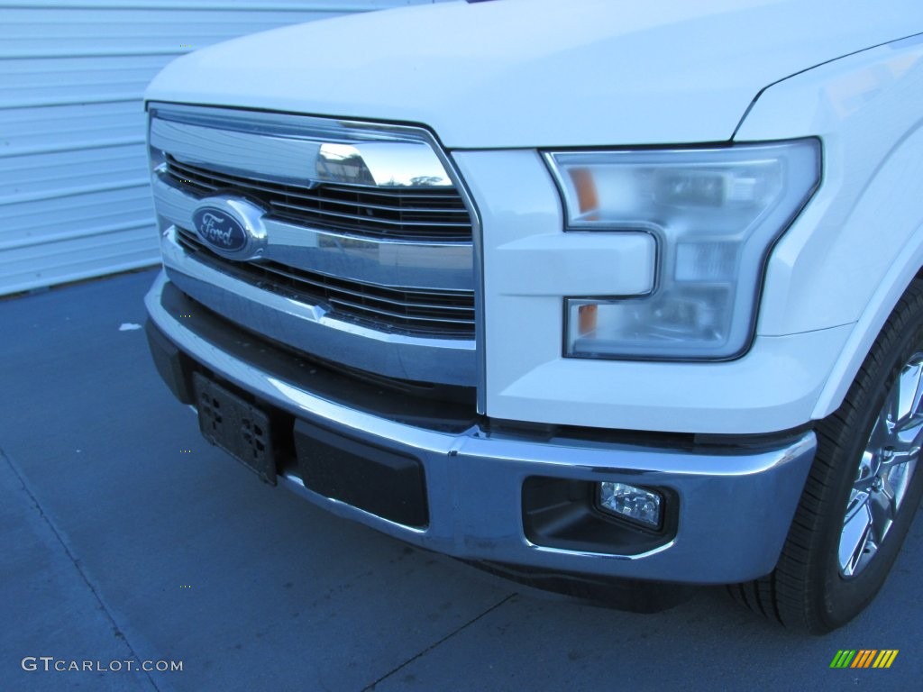 2016 F150 Lariat SuperCrew - White Platinum / Black photo #10