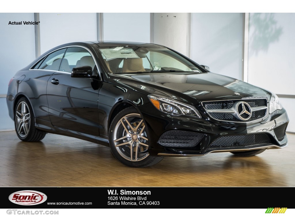 2016 E 400 Coupe - Black / Natural Beige/Black photo #1