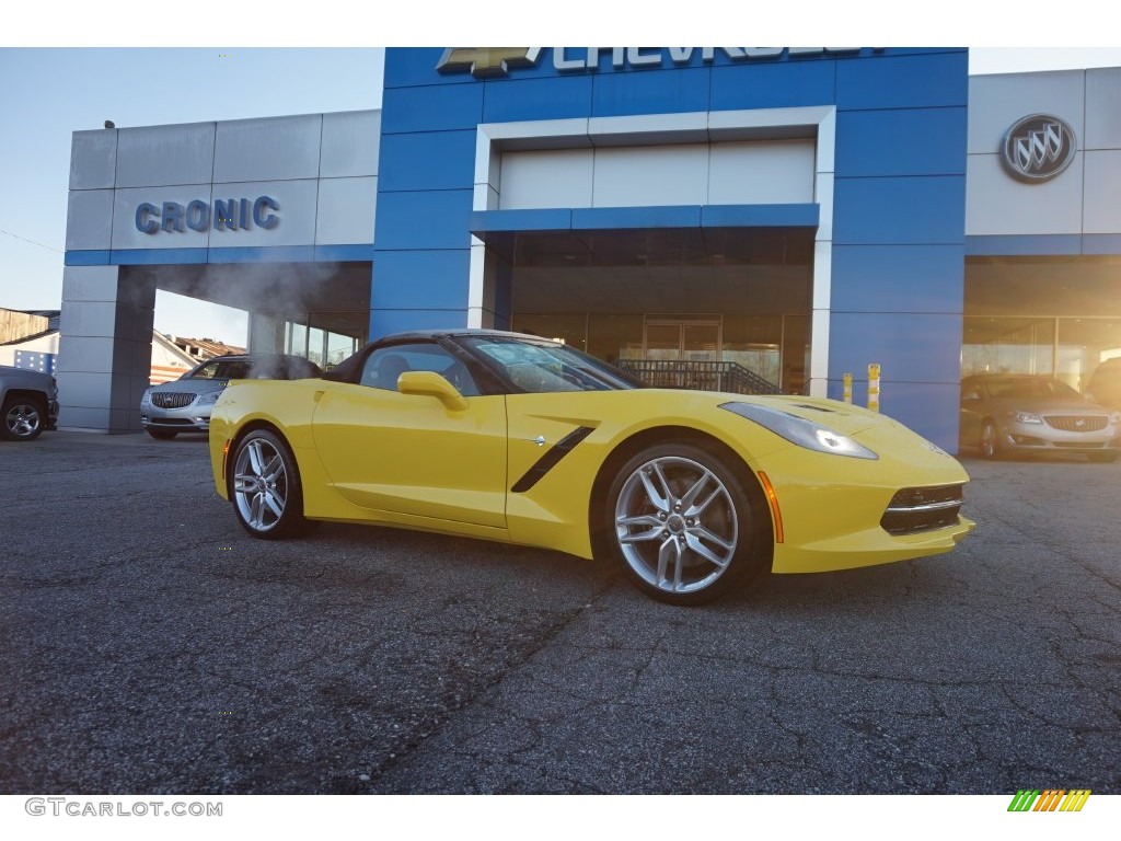 2016 Corvette Stingray Convertible - Corvette Racing Yellow Tintcoat / Jet Black photo #1