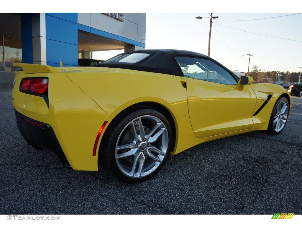 2016 Corvette Stingray Convertible - Corvette Racing Yellow Tintcoat / Jet Black photo #7