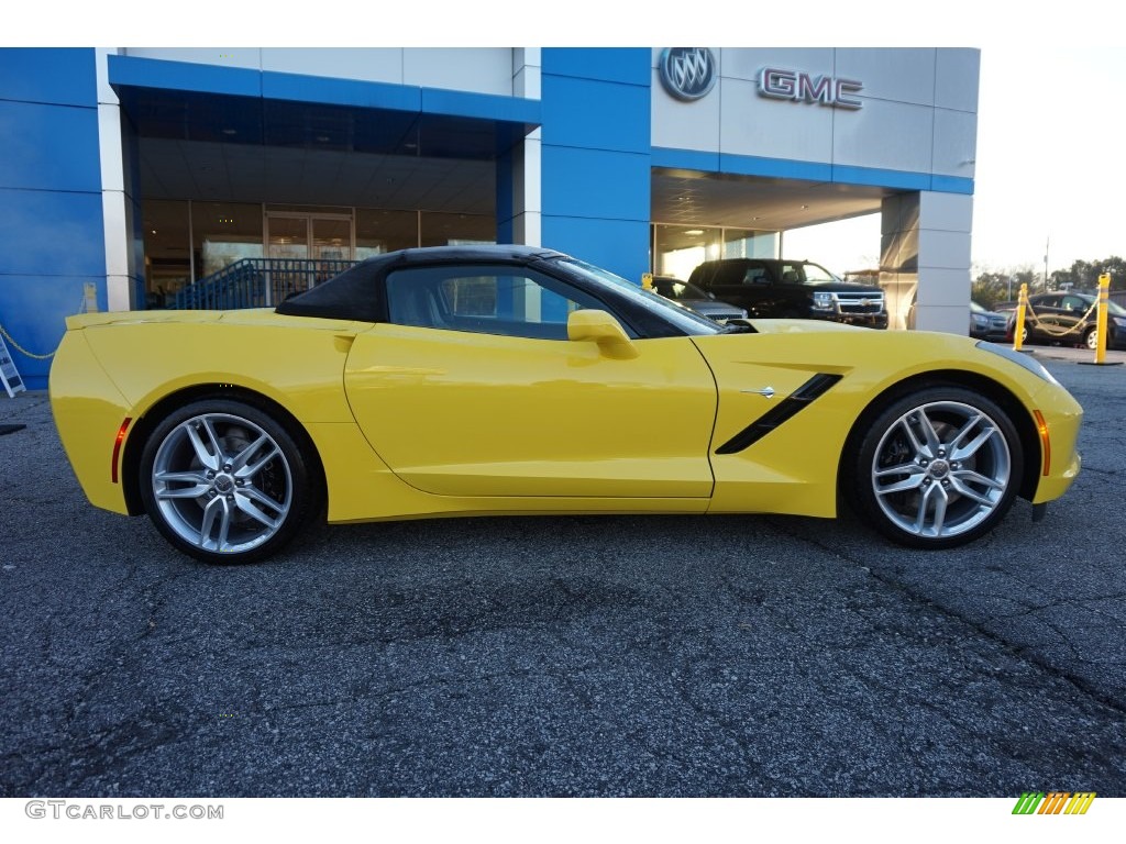 2016 Corvette Stingray Convertible - Corvette Racing Yellow Tintcoat / Jet Black photo #8