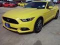 2016 Triple Yellow Tricoat Ford Mustang EcoBoost Coupe  photo #6