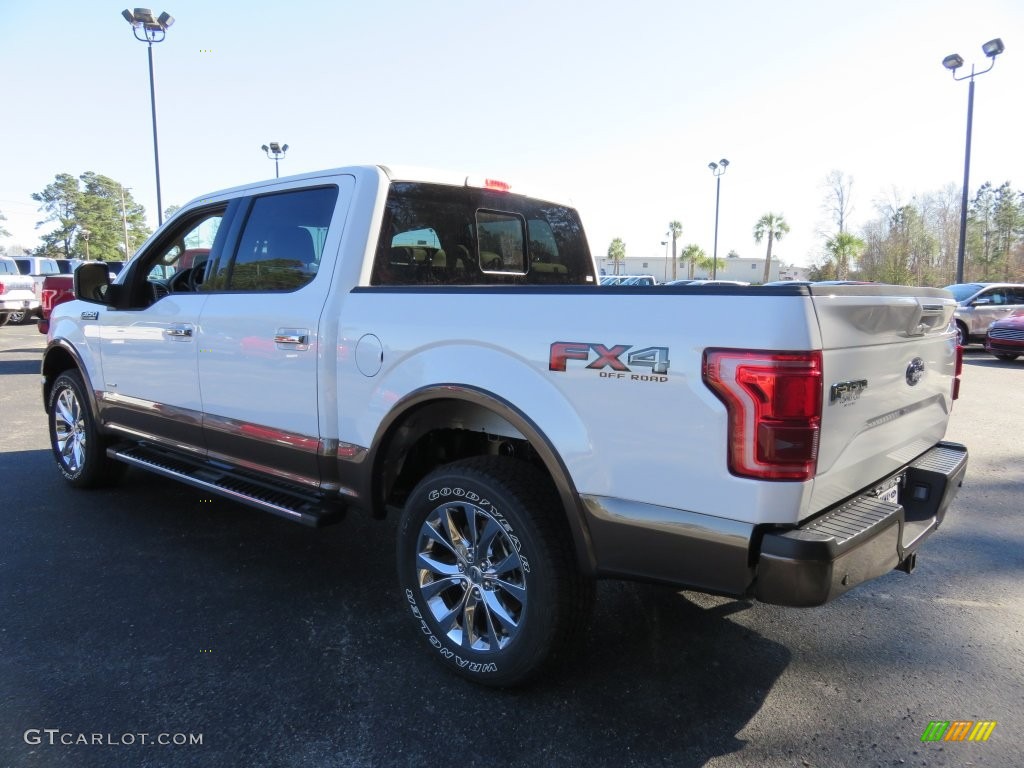 2016 F150 Lariat SuperCrew 4x4 - Oxford White / Medium Light Camel photo #7