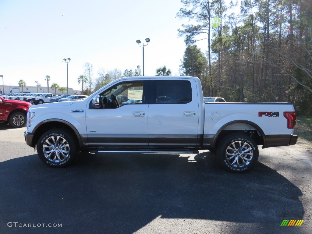 2016 F150 Lariat SuperCrew 4x4 - Oxford White / Medium Light Camel photo #8