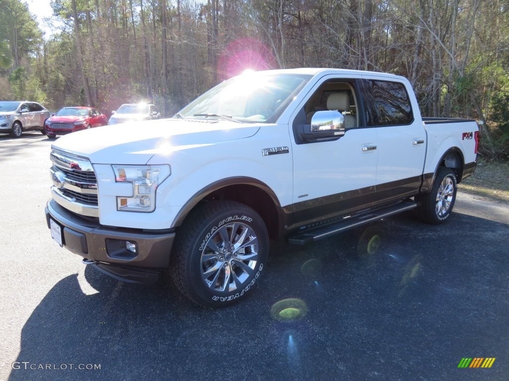 2016 F150 Lariat SuperCrew 4x4 - Oxford White / Medium Light Camel photo #12