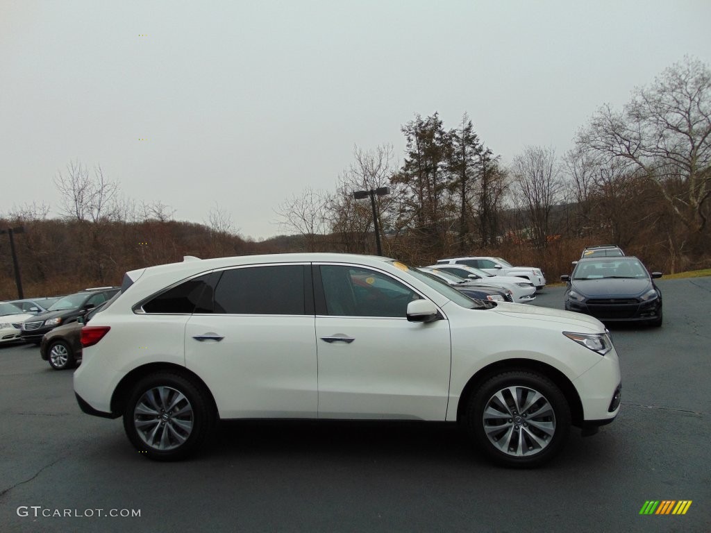 2014 MDX SH-AWD Technology - White Diamond Pearl / Parchment photo #2