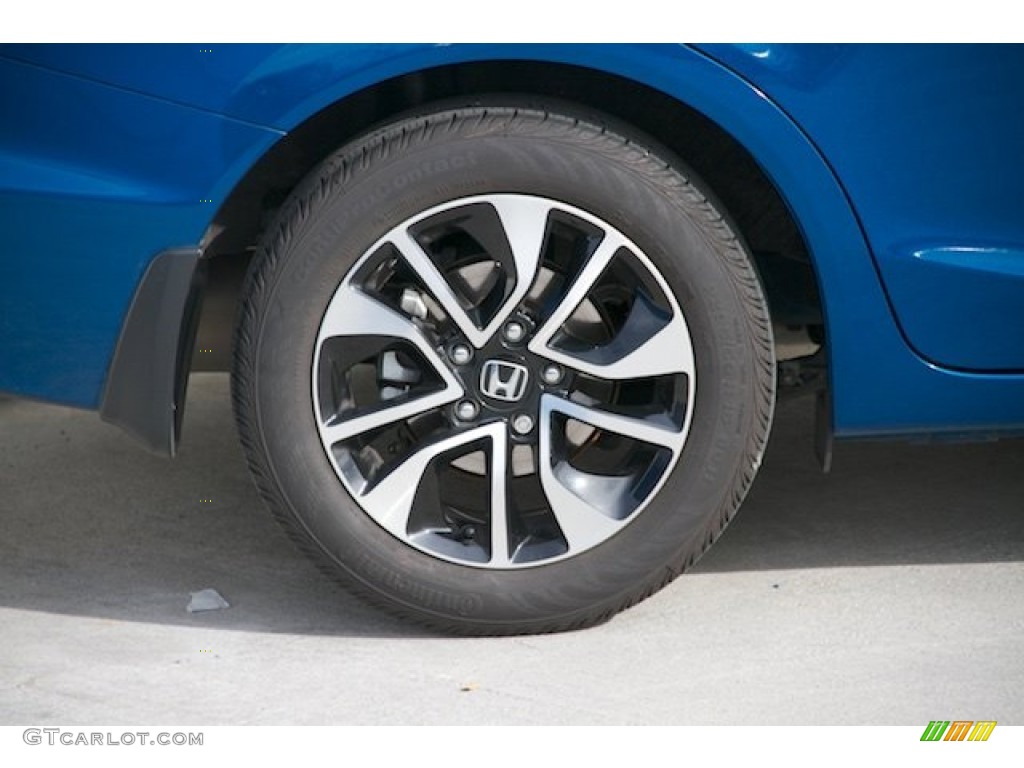 2015 Civic EX Sedan - Dyno Blue Pearl / Gray photo #31