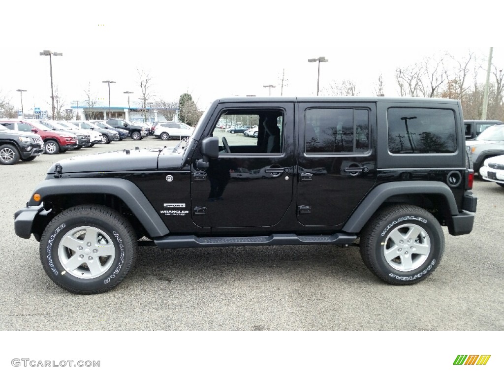 2016 Wrangler Unlimited Sport 4x4 - Black / Black photo #3