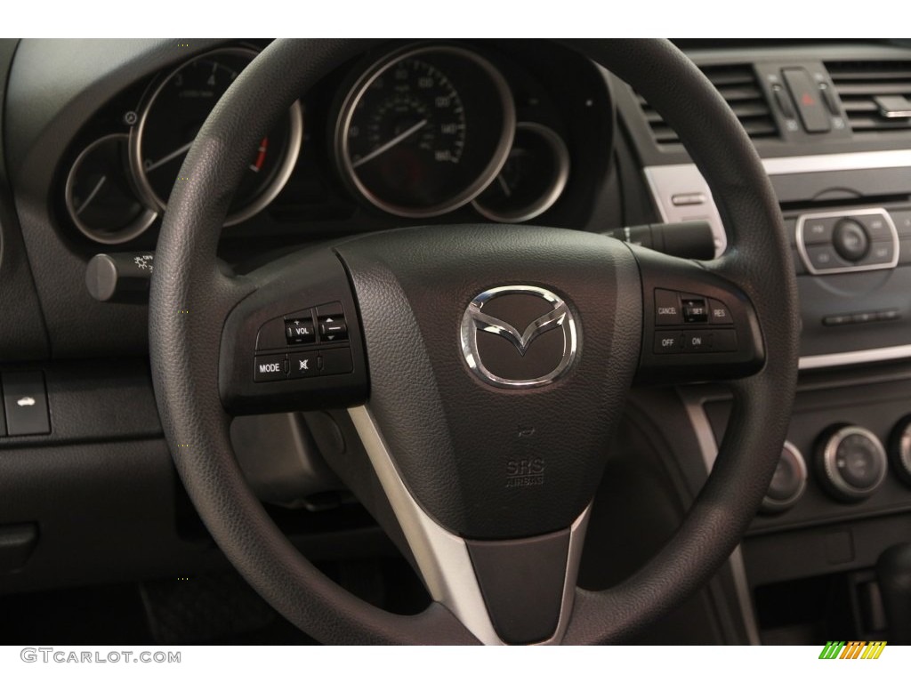 2013 Mazda MAZDA6 i Sport Sedan Black Steering Wheel Photo #110058472