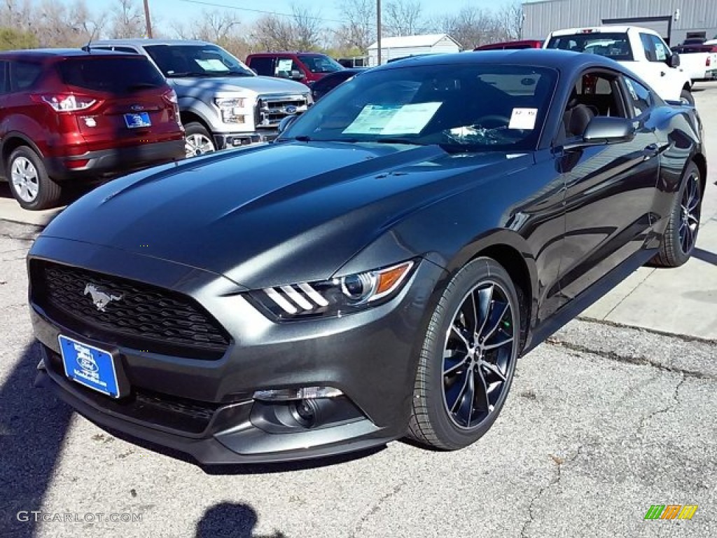 2016 Mustang EcoBoost Coupe - Magnetic Metallic / Ebony photo #6