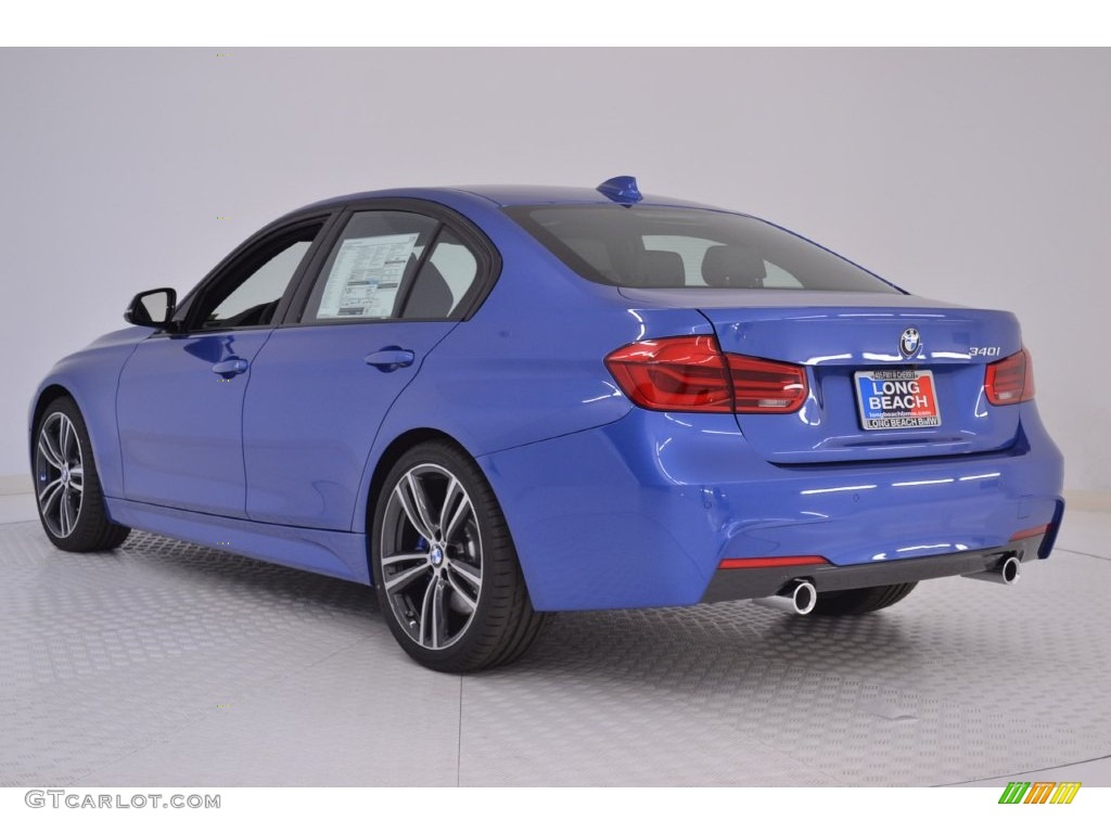 2016 3 Series 340i Sedan - Estoril Blue Metallic / Black photo #4