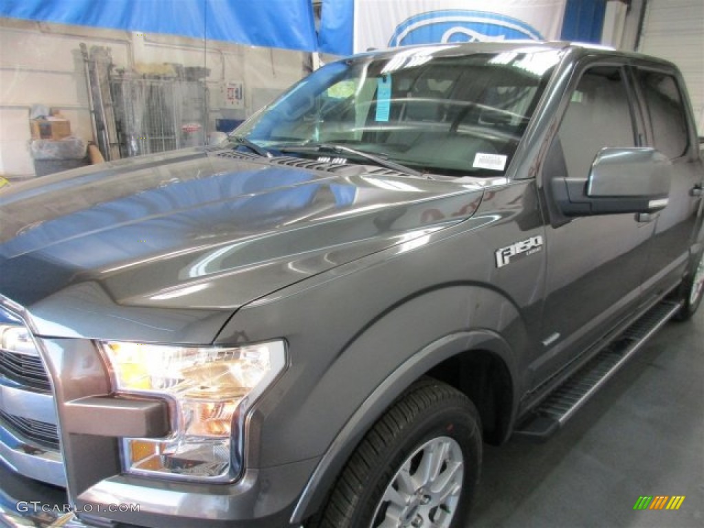 2016 F150 Lariat SuperCrew - Magnetic / Medium Earth Gray photo #3