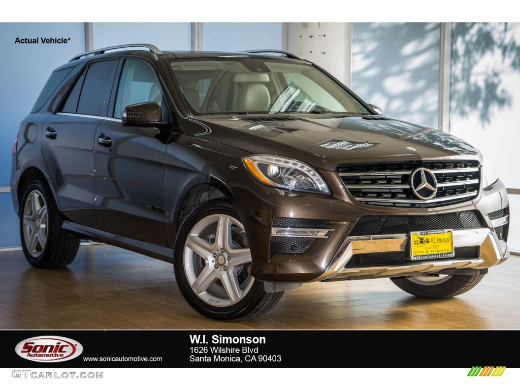 2014 ML 350 4Matic - Dakota Brown Metallic / Almond Beige photo #1