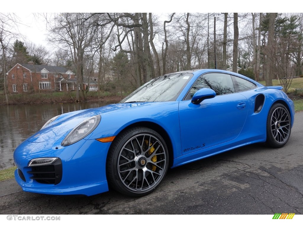 2016 911 Turbo S Coupe - Voodoo Blue, Paint to Sample / Black photo #1