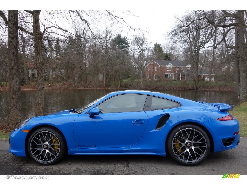 2016 911 Turbo S Coupe - Voodoo Blue, Paint to Sample / Black photo #4