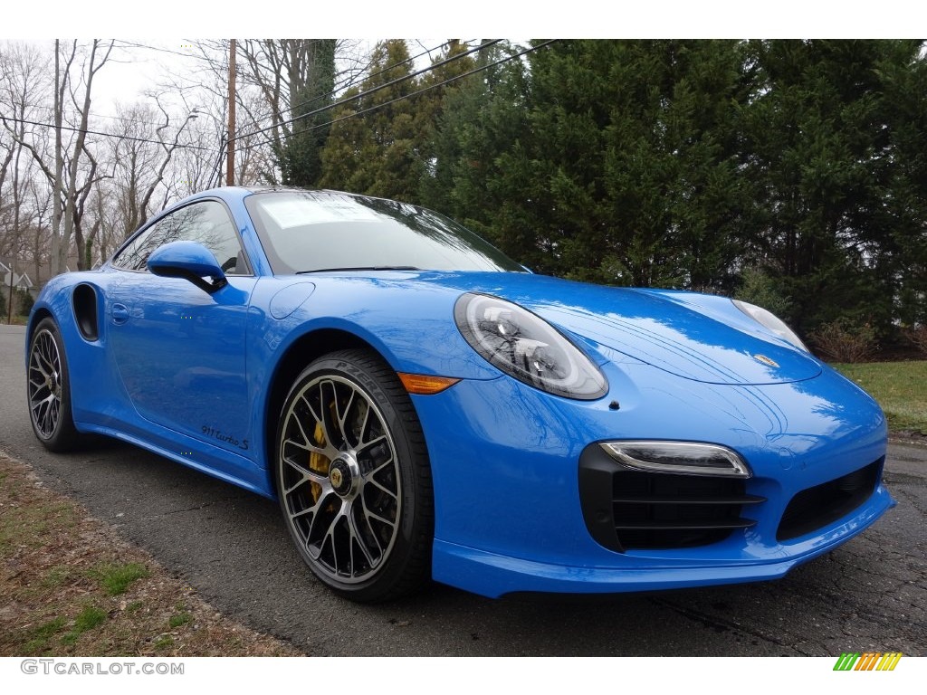 2016 911 Turbo S Coupe - Voodoo Blue, Paint to Sample / Black photo #8