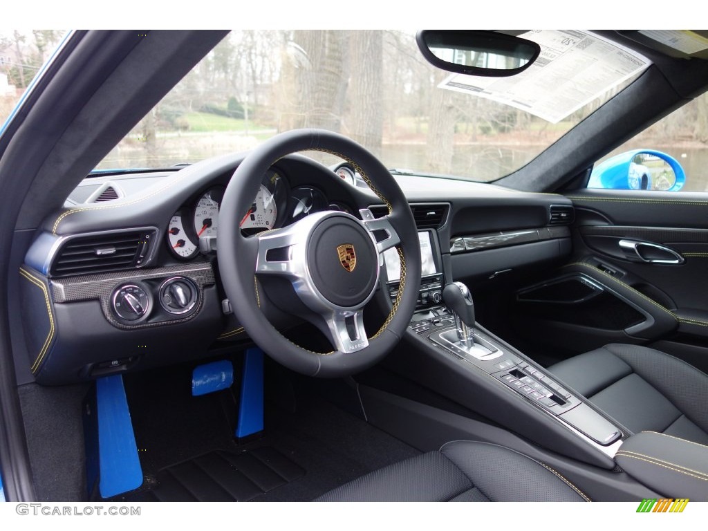 Black Interior 2016 Porsche 911 Turbo S Coupe Photo #110066146