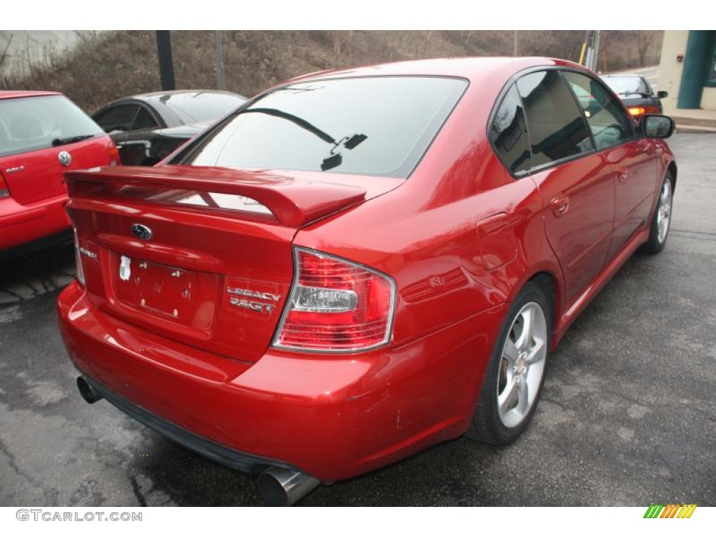 2005 Legacy 2.5 GT Limited Sedan - Garnet Red Pearl / Taupe photo #3