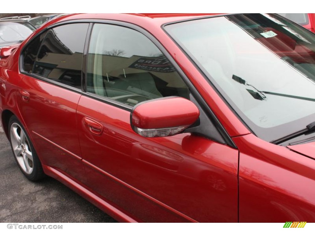 2005 Legacy 2.5 GT Limited Sedan - Garnet Red Pearl / Taupe photo #15