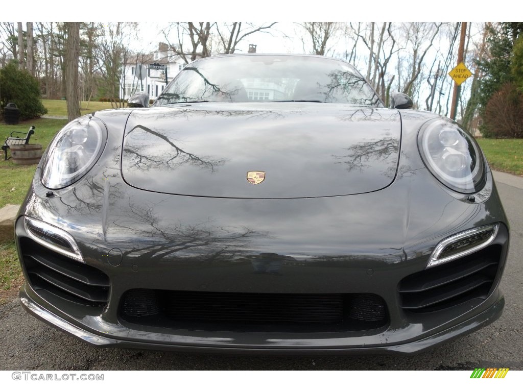 2016 911 Turbo S Coupe - Slate Grey, Paint to Sample / Black/Garnet Red photo #2