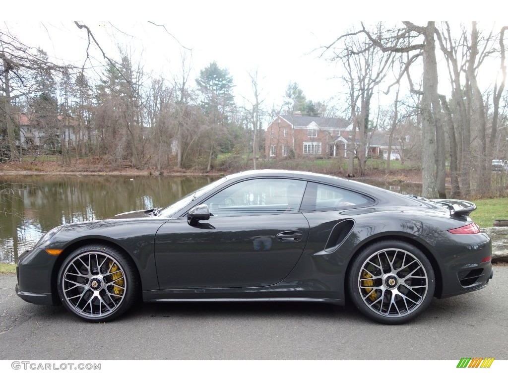Slate Grey, Paint to Sample 2016 Porsche 911 Turbo S Coupe Exterior Photo #110066968